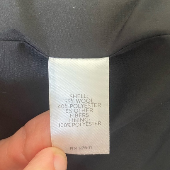 J. Jill Buffalo Plaid Black & Red Pea Coat Women’s Large - Picture 9 of 11